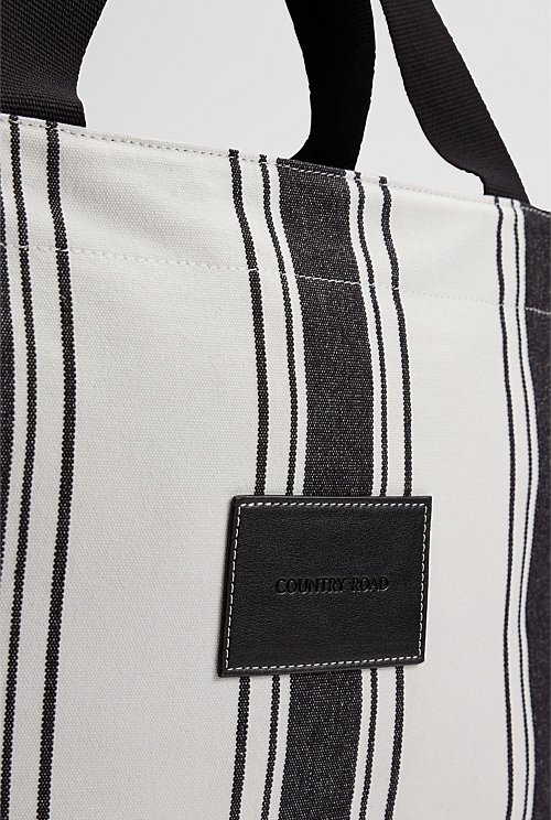 Australian Cotton Patch Logo Stripe Shopper