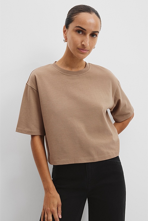 Australian Cotton Cropped T-Shirt