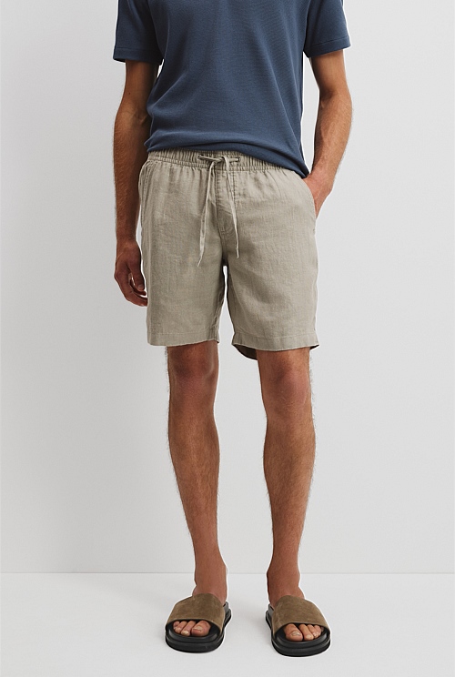 Organically Grown Linen Drawcord Short