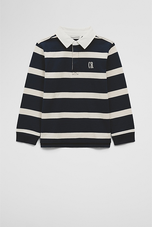 Organically Grown Cotton Stripe Rugby Top