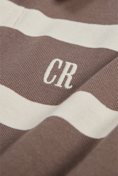 Organically Grown Cotton Stripe Rugby Top