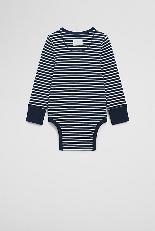 Organically Grown Cotton Rib Long Sleeve Bodysuit
