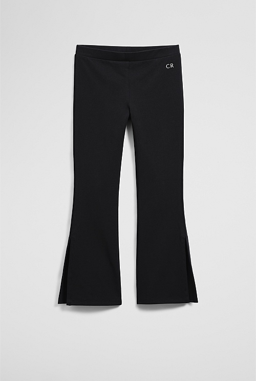 Organically Grown Cotton Blend Flare Tech Pant