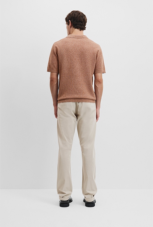 Melange Knit Polo