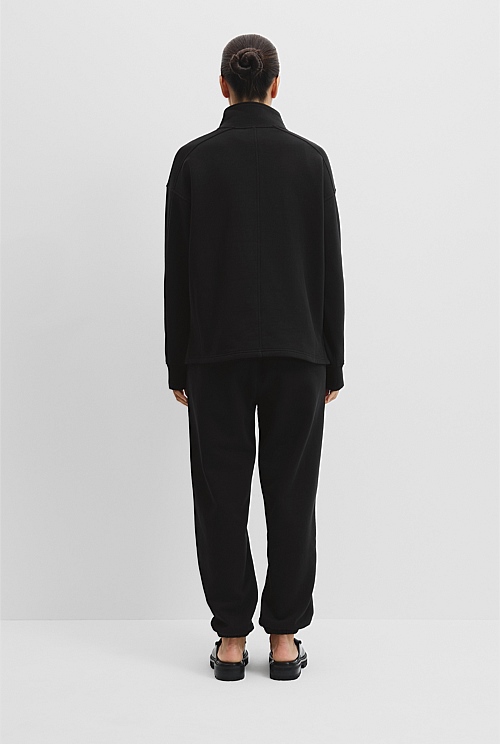 Australian Cotton Zip Collar Sweat