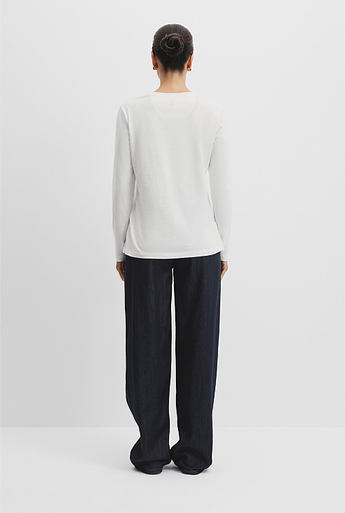 Australian Good Earth Cotton Slub T-Shirt