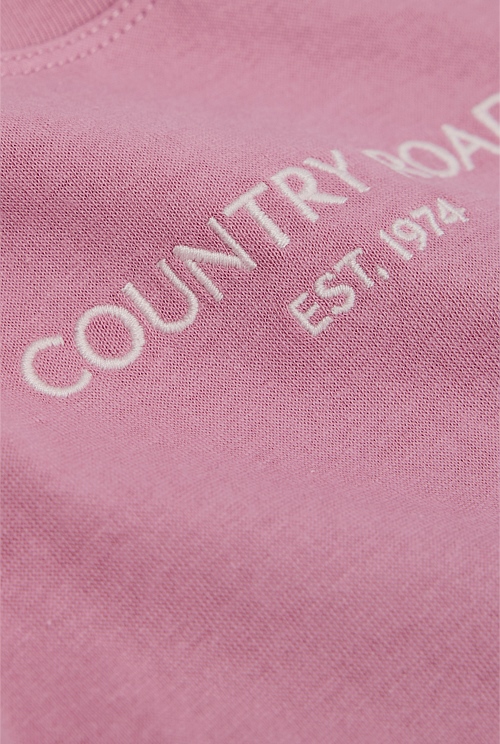 Organically Grown Cotton Contrast Logo Long Sleeve Bodysuit
