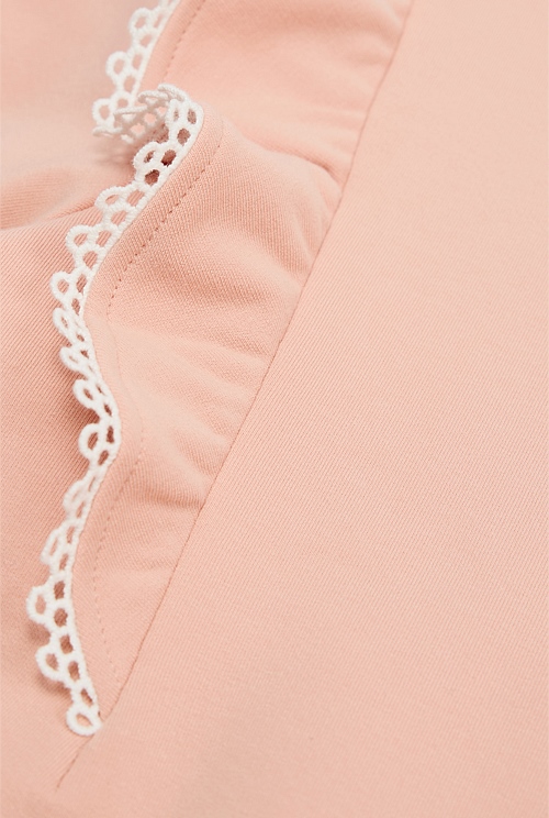 Embroidered Sweat Dress