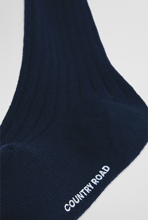 Organically Grown Cotton Blend Rib Tights
