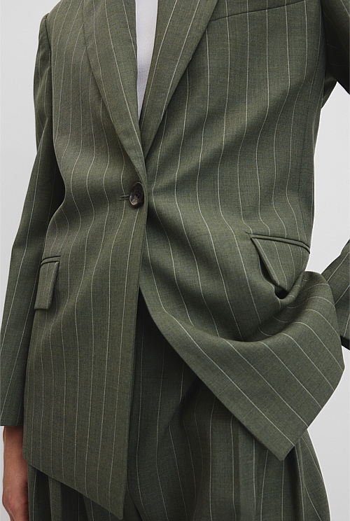 Pinstripe Blazer