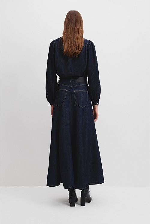 Denim Maxi Skirt