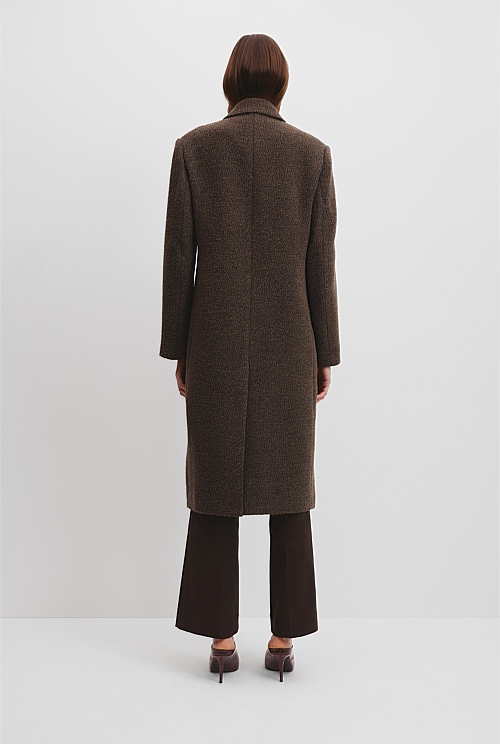 Double-Breasted Boucle Coat