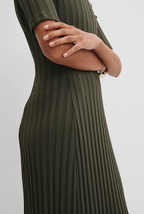 Rib Midi Dress