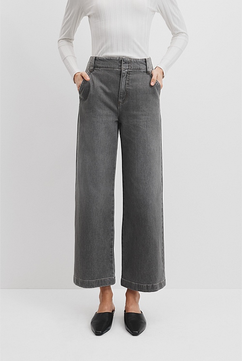 High Rise Wide Leg Jean