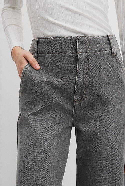 High Rise Wide Leg Jean