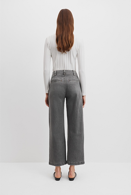 High Rise Wide Leg Jean