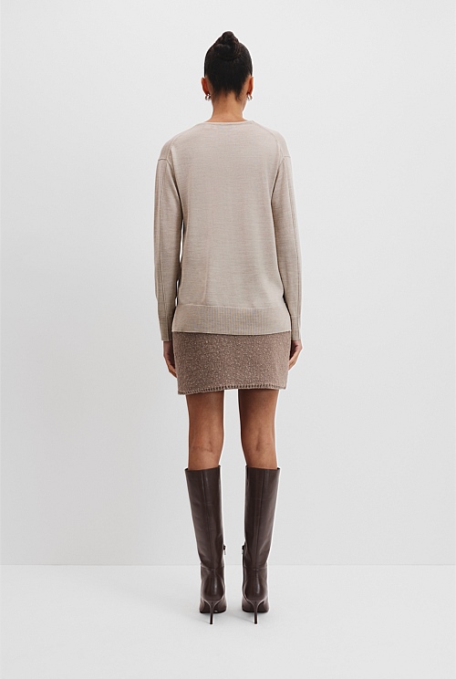 Merino Wool V-Neck Neck