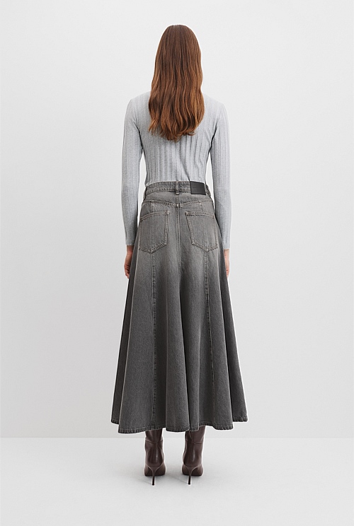 Denim Maxi Skirt