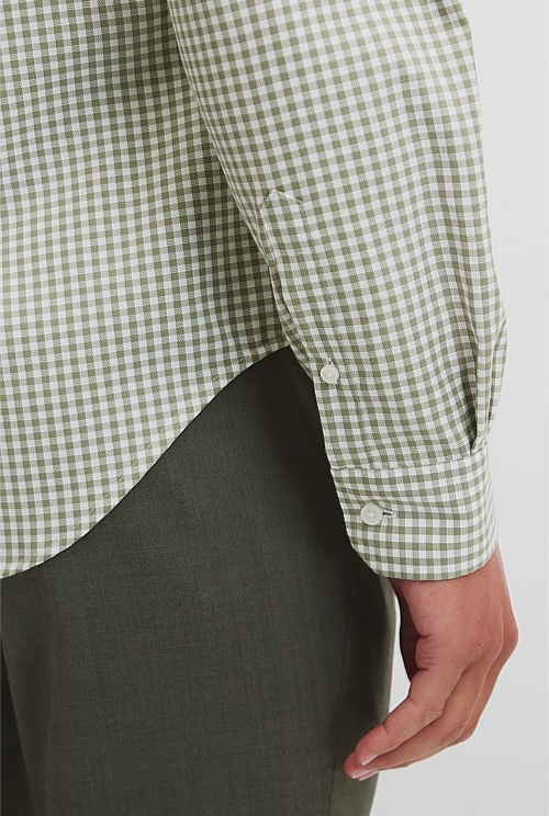 Regular Fit Gingham Travel Shirt