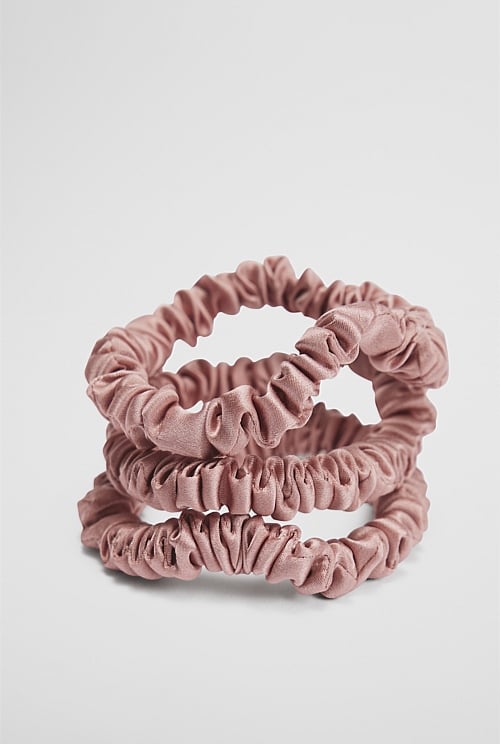Small Silk Scrunchie Pack of 3