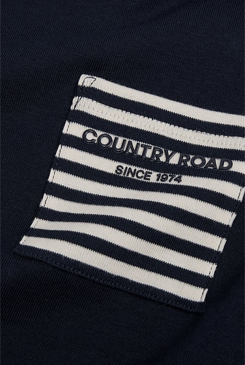 Organically Grown Cotton Long Sleeve Pocket T-Shirt