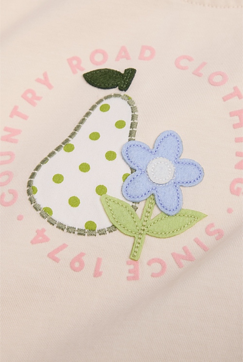 Organically Grown Cotton Pear Long Sleeve T-Shirt