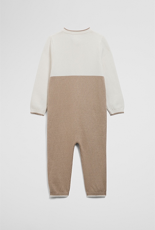 Organically Grown Cotton Logo Knit Jumpsuit