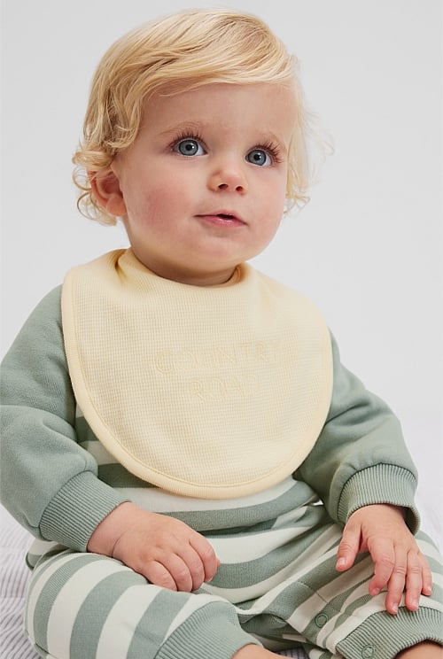 Organically Grown Cotton Waffle Bib
