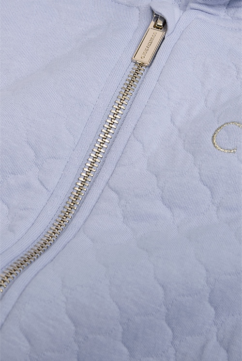 Quilted Zip-Through Sweat