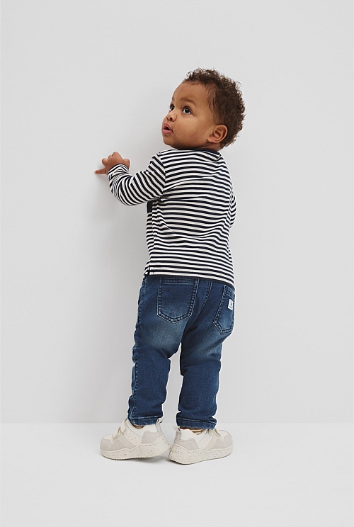 Organically Grown Cotton Long Sleeve Pocket T-Shirt