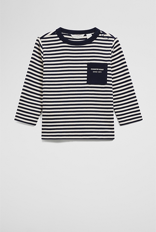 Organically Grown Cotton Long Sleeve Pocket T-Shirt