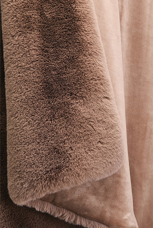 Hailey Recycled Polyester Blend Fur Throw