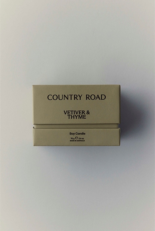 Australian Made Vetiver & Thyme Candle 70g