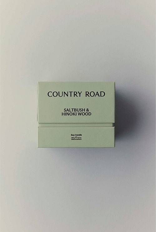 Australian Made Saltbush & Hinoki Wood Candle 240g