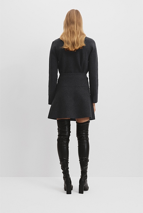Compact Wool Mini Skirt