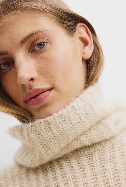 Funnel Neck Lofty Knit