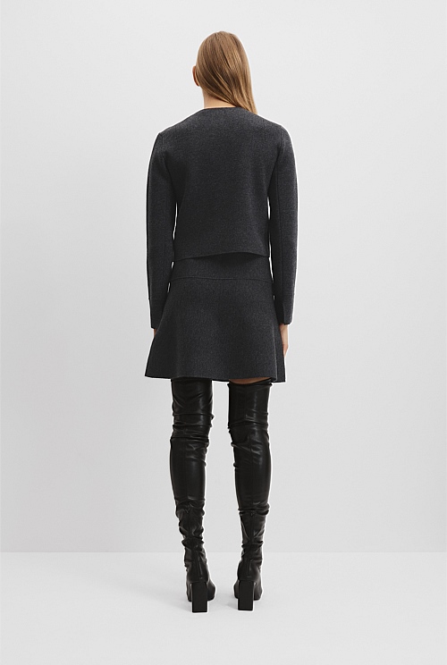 Compact Wool Knit Jacket