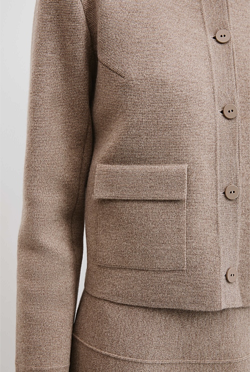 Compact Wool Knit Jacket