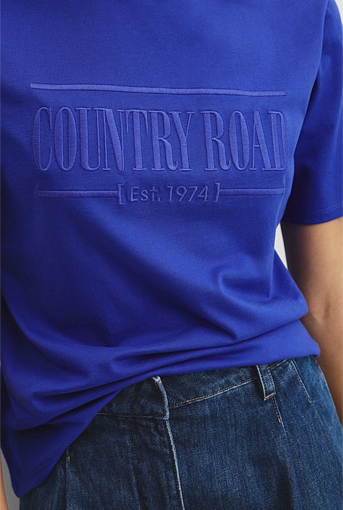 Verified Australian Cotton Heritage Embroidered T-Shirt