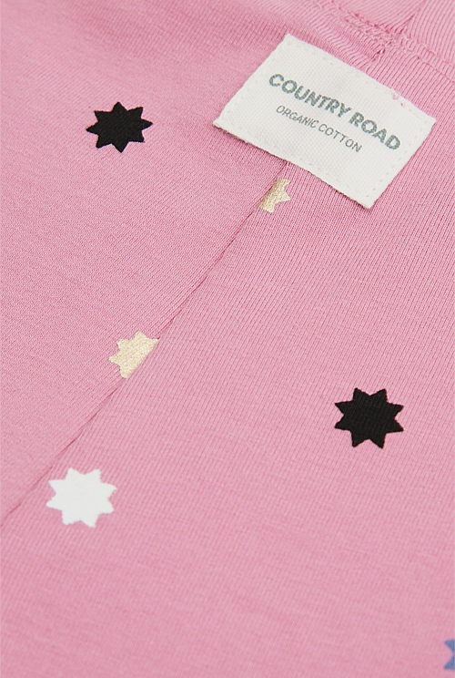 Organically Grown Cotton Blend Star Legging
