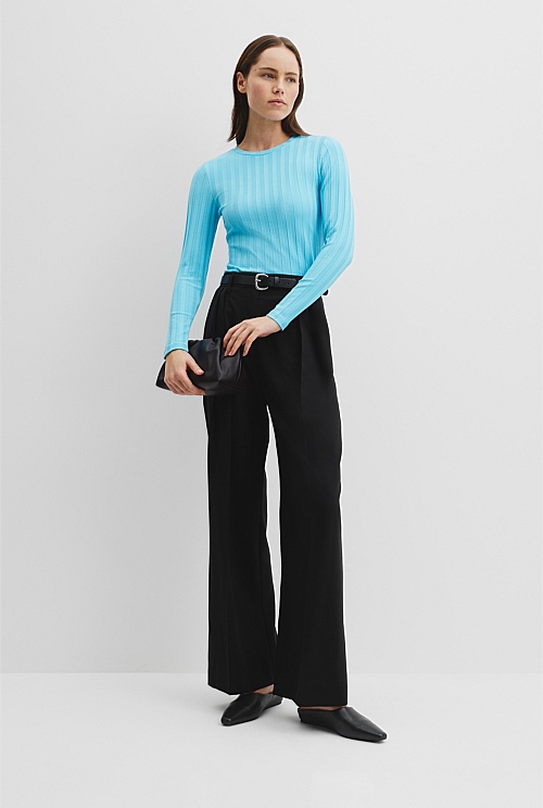 Wide Rib Long Sleeve T-Shirt
