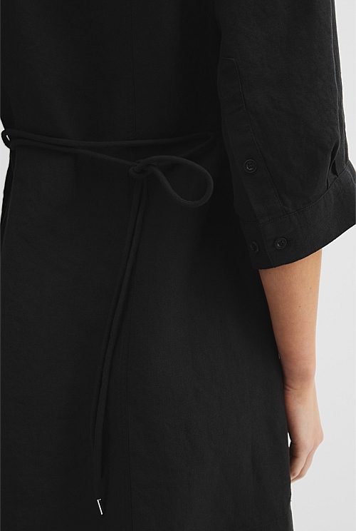 Linen Shirt Mini Dress