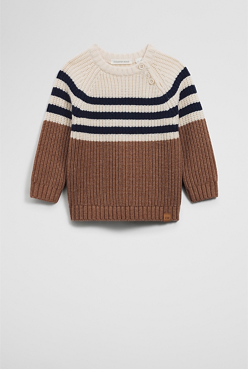 Contrast Stripe Knit