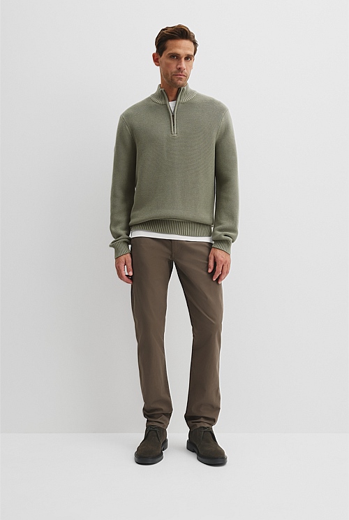 Australian Cotton Half Zip Knit