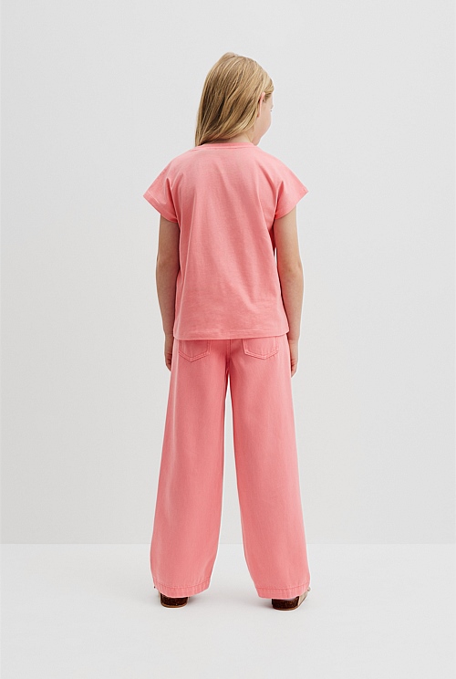 Organically Grown Cotton Sequin Logo T-Shirt