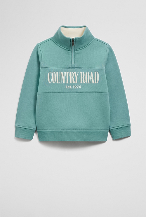 Verified Australian Cotton Heritage Half Zip Sweat