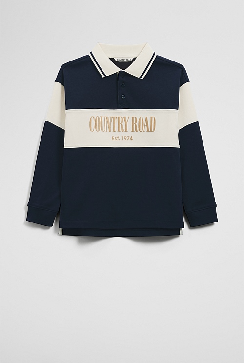 Organically Grown Cotton Logo Rugby Top