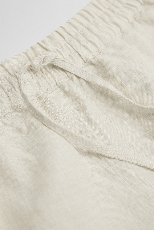 Organically Grown Linen Linen Pull On Pant