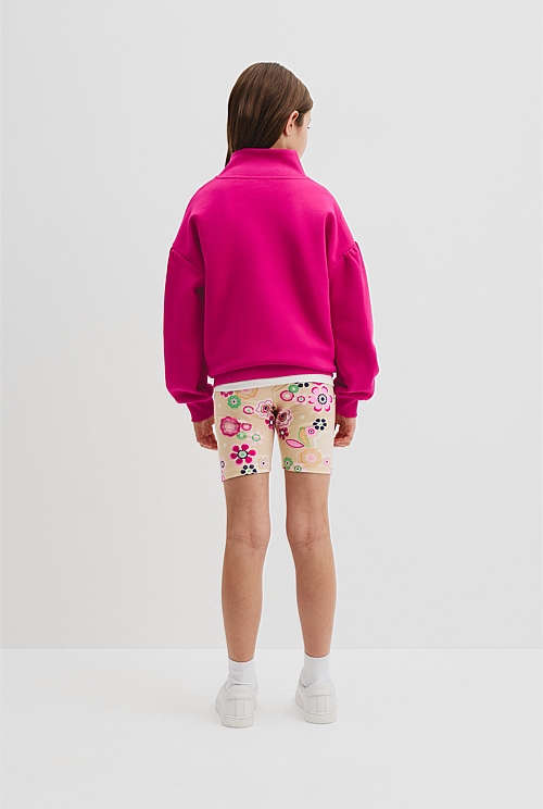 Australian Cotton Blend Sequin Half Zip Sweat