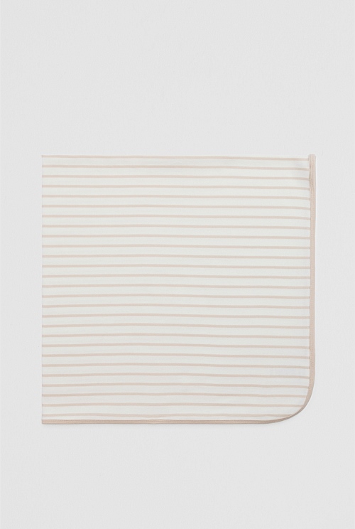 Organically Grown Cotton Stripe Rib Blanket Organically Grown Cotton Stripe Rib Blanket